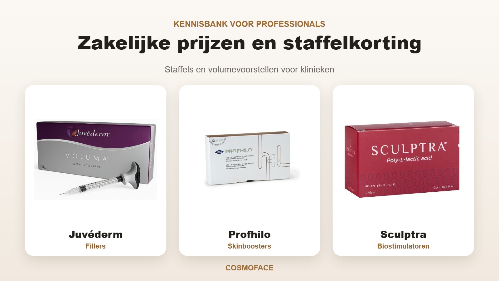 Zakelijke prijzen & staffelkorting voor klinieken